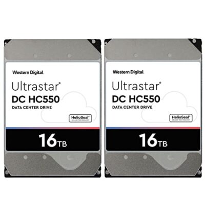 Western Digital 2 Pack Ultrastar SATA Series 16TB 3.5inch Internal Data Center HDD, 7200 RPM