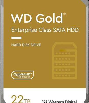 Western Digital 22TB WD Gold Enterprise Class SATA Internal Hard Drive HDD Gold