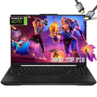 ASUS TUF Gaming Laptop 4070 MUX 140W i7-12700H 15.6 FHD Display RGB Backlit Keyboard Thunderbolt 4 HDMI Cable Windows 11
