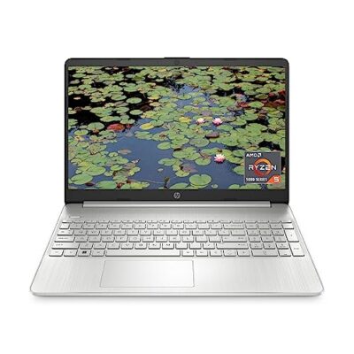 HP 15 inch Laptop HD Display Ryzen 5 5500U 8GB RAM 256GB SSD Radeon Graphics Windows 11 Home Silver