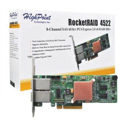 HighPoint RocketRAID 4522 8-Port External SAS 6Gb/s PCIe 2.0 x8 Hardware RAID HBA