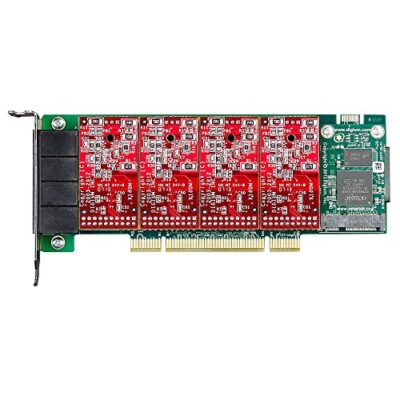 DIGIUM Companies 1A4A03F - 4 Port Modular Analog PCI 3.3/5.0V Card