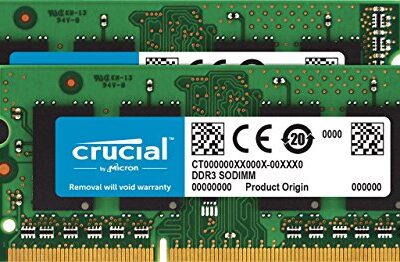 Crucial 32GB Kit (16GBx2) DDR3/DDR3L 1600 MT/s Unbuffered SODIMM Memory - Multicolor
