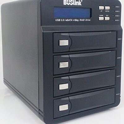 Buslink 4-Bay RAID USB 3.0/eSATA External Desktop Hard Drive 20TB Black