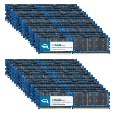 OWC 8TB (32x256GB) DDR4 3200 PC4-25600 CL22 ECC Load Reduced DIMM Memory RAM Module Upgrade Kit Black Chips