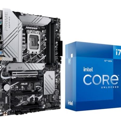 INLAND Intel Core i7-12700K 12 (8P+4E) Cores up to 5.0 GHz Unlocked Desktop Processor with Integrated Intel UHD Graphics 770 Bundle with ASUS Prime Z790-P WiFi DDR5 ATX Gaming Motherboard Intel 12th I7-12700K + Prime Z790-P WiFi DDR5