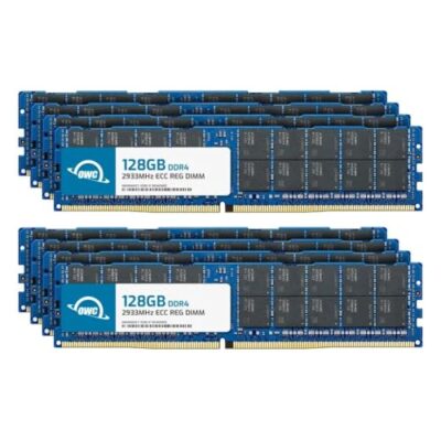 OWC 1TB (8x128GB) DDR4 2933 PC4-23400 CL21 8Rx4 288-pin 1.2V ECC Registered DIMM Memory RAM Module Upgrade Kit Black Chips