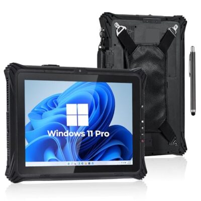 MUNBYN Rugged Tablet IRT09 Windows 11 Pro Durable Tablet Black