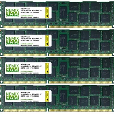 NEMIX RAM 128GB DDR3-1600MHz ECC RDIMM Server Memory