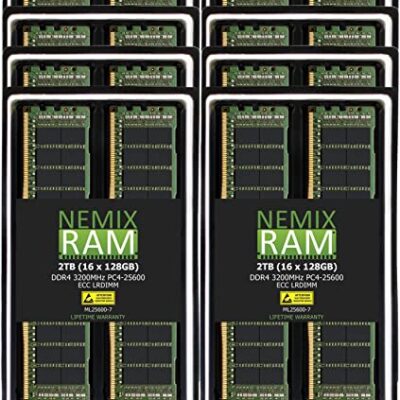NEMIX RAM 2TB (16x128GB) DDR4-3200 PC4-25600 ECC LRDIMM Server Memory Upgrade LRDIMM