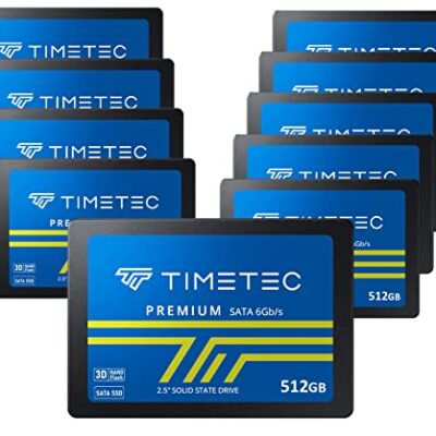Timetec 512GBx10 (10 Pack) SSD 3D NAND SATA III 6Gb/s 2.5 Inch QLC 512GB (10 Pack)