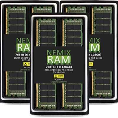 NEMIX RAM 768GB 6x128GB DDR4-2933Mhz LRDIMM Memory for Apple Mac Pro 2019 7,1 - 768GB Kit (6 x 128GB) LRDIMM