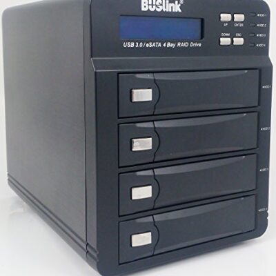BUSlink 80TB 4-Bay RAID HDD USB 3.2 Gen 1 5Gbps/eSATA External Desktop Drive