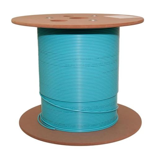 212 Main Indoor Distribution Fiber Optic Cable Multimode 50 by 125 OM4 10 GB Riser Rated Spool Aqua - 1000 ft