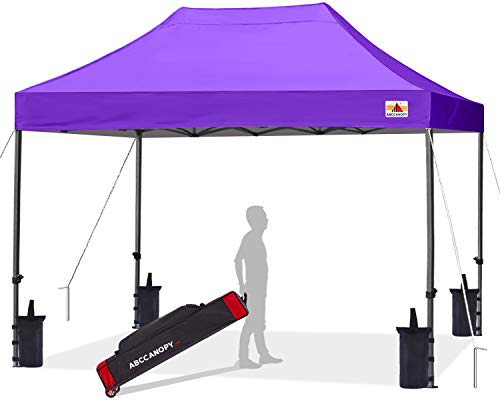 ABCCANOPY Patio Pop Up Canopy Tent 10x15 Commercial-Series Purple