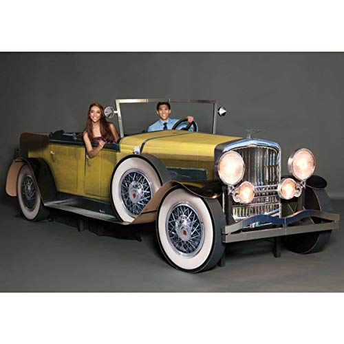 Anderson's Yellow Gatsby Car Photo Prop with Working Headlights