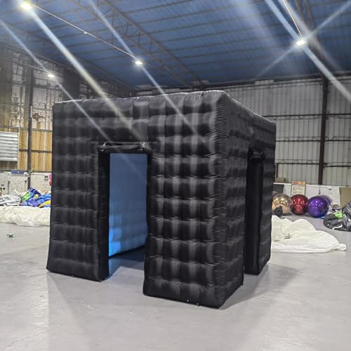 Alessia Cara Inflatable Photo Booth Cube with LED & Air Blower Black 8x8x8ft