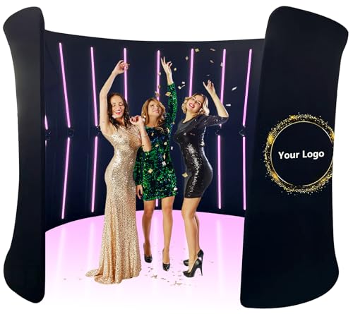 Diandian Customizable LED 360 Photo Booth Backdrop Enclosure Black