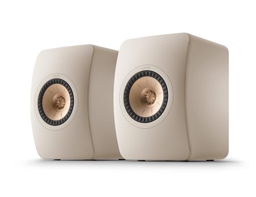 KEF LS50 Meta Bookshelf Speakers, Pair, Sand Shell